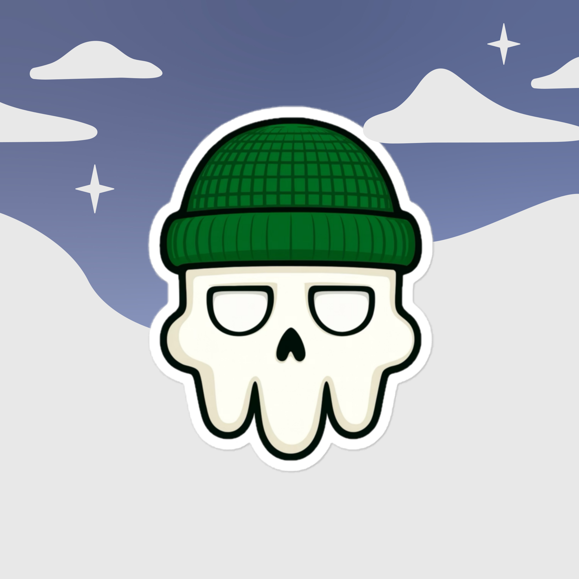 Skull Beanie Sticker